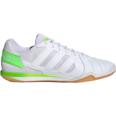 Faux Leather - Indoor (IN) Football Shoes adidas Top Sala - Cloud White/Cloud White/Signal Green