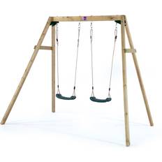 Dollhouse Dolls - Slides Playground Plum Play Wooden Double Swing Set