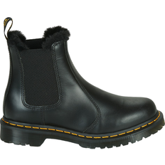 Block Heel - Women Chelsea Boots Dr. Martens 2976 Leonore Fur Lined - Black