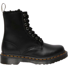 Synthetic - Women Boots Dr. Martens 1460 Serena Faux Fur Lined - Dark Grey