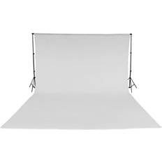 tectake Photo Background Complete Set 3x6m White