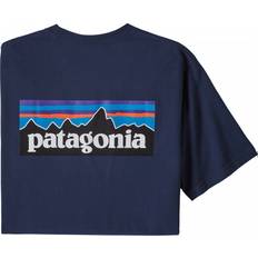 Men - Polyester T-shirts & Tank Tops Patagonia P-6 Logo Responsibili-T-shirt - Classic Navy