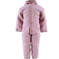 Buttons Fleece Overalls Children's Clothing ENGEL Natur Hooded Fleece Overall - Rosewood Melange (575722-051E)