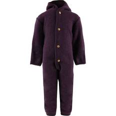 Buttons Fleece Overalls Children's Clothing ENGEL Natur Hooded Fleece Overall - Lilac Melange (575722-059E)