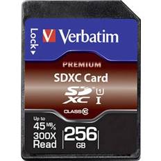 Class 10 - SDXC Memory Cards Verbatim Premium SDXC UHS-I U1 256GB (300x)
