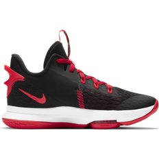 39 ½ Basketball Shoes Nike LeBron Witness 5 - Black/University Red/White/Bright Crimson