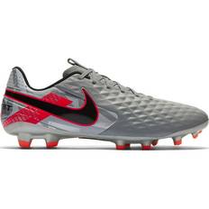 Leather - Multi Ground (MG) Football Shoes Nike Tiempo Legend 8 Academy MG - Metallic Bomber Gray/Particle Gray/Laser Crimson/Black
