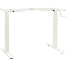 White Table Legs vidaXL Desk Frame Hand Table Leg 113cm