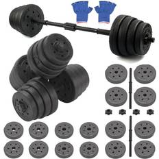Black Dumbbells Workout Exercise Set 30kg