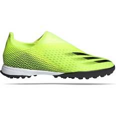 Women - Yellow Football Shoes adidas X Ghosted.3 Laceless Turf - Solar Yellow/Core Black/Royal Blue