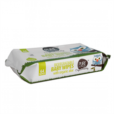 White Cloth Diapers Pure Beginnings Baby Wipes with Organic Aloe 64-pack