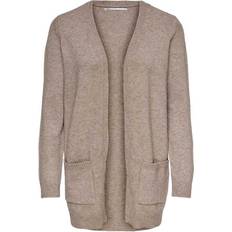 Only Women Cardigans Only Lesly Open Knitted Cardigan - Beige/Beige