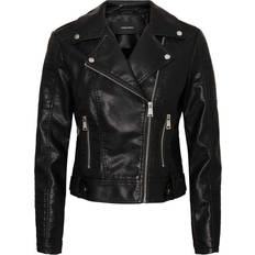 Leather Jackets - Women - XS Vero Moda Coated Jacket - Black