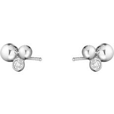 Georg Jensen Moonlight Grapes Earrings - Silver/Diamonds