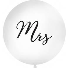 PartyDeco Latex Ballons Mrs White/Black