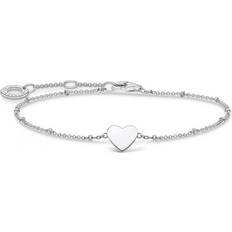 Adjustable Size - Women Bracelets Thomas Sabo Heart with Balls Bracelet - Silver