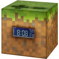 Green Alarm Clocks Paladone Minecraft Sunrise Music Grass Block Sound & Light