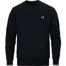 Fred Perry Men Tops Fred Perry Crew Neck Sweatshirt - Black
