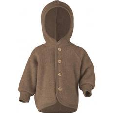 Brown Cardigans Children's Clothing ENGEL Natur Fleece Cardigan with Hood - Walnut Melange (575520 -075)