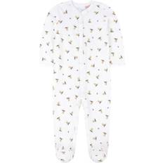 Bodysuits Children's Clothing Ralph Lauren Bear Print Footed Coverall - White/Blue (298092)