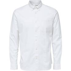Selected Men Tops Selected Organic Cotton Oxford Shirt - White/White