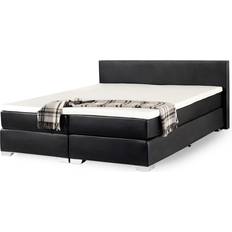 Black Continental Beds Beliani President Continental Bed 180X200cm