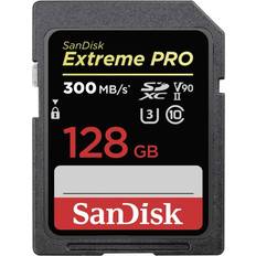 Class 10 - SDXC Memory Cards & USB Flash Drives SanDisk Extreme Pro SDXC Class 10 UHS-II U3 ​​V90 300/260MB/s 128GB