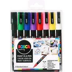 White Pencils Uni Posca PC-3M Standard Colours Fine Bullet 8-pack