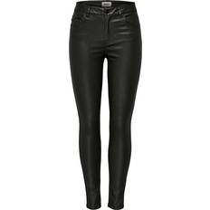 Modal Jeans Only Fhush Ankle Coated Skinny Fit Jeans - Black