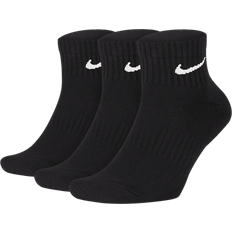 Black Socks Nike Everyday Cushioned Training Ankle Socks 3-pack - Black/White