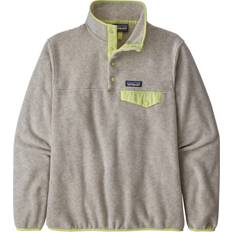 Patagonia Women's Lightweight Synchilla Snap-T Fleece Pullover - Oatmeal Heather w/Jellyfish Yellow