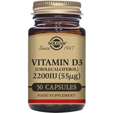 Glutenfree Vitamins & Minerals Solgar Vitamin D3 (Cholecalciferol) 55Mcg 2200 IU 50 pcs