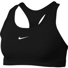 Nike Dri-Fit Swoosh 1-Piece Pad Sports Bra - Black/White