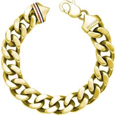 Matte - Men Bracelets Tommy Hilfiger Chunky Filed Curb Bracelet - Gold