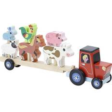 Stacking Toys Vilac Tractor & Trailer with Animals