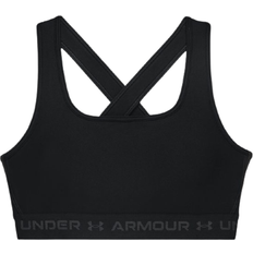 Under Armour Sportswear Garment Bras Under Armour Mid Crossback Sports Bra - Black/Jet Gray