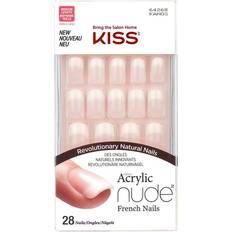 False Nails & Nail Decorations Kiss Salon Acrylic French Nude Medium 28-pack