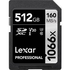 Class 10 - SDXC Memory Cards LEXAR Professional SDXC Class 10 UHS-I U3 V30 1066x 512GB