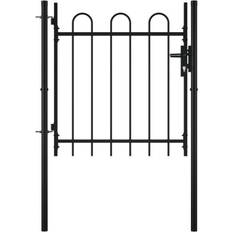 vidaXL Single Door Fence Gate with Hoop Top 100x75cm