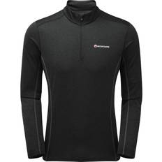 Montane L - Men Clothing Montane Dart Zip-Neck T-shirt - Black