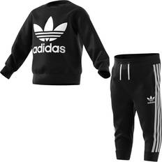 Tracksuits Children's Clothing adidas Infant Crew Sweatshirt Set - Black/White (ED7679)