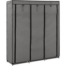 Polyester Clothing Storage vidaXL Compartments and Rods Wardrobe 150x175cm