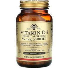 Glutenfree Vitamins & Minerals Solgar Vitamin D3 (Cholecalciferol) 55Mcg 2200 IU 100 pcs