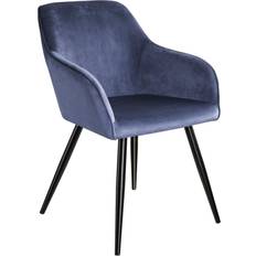Blue Kitchen Chairs tectake Marilyn Velvet 2-pack Kitchen Chair 82cm 2pcs