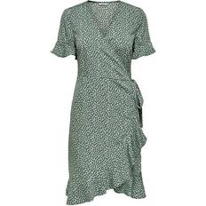 Polka Dots - Women Dresses Only Olivia Wrapped Dress - Green/Chinois Green