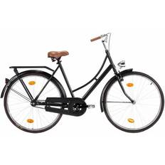 28" - 55 cm/55.5 cm/56 cm/57 cm/58 cm City Bikes vidaXL Single-Speed - Black Women's Bike