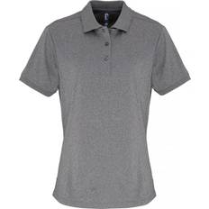 Premier Coolchecker Pique Polo Shirt - Grey Melange