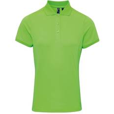 Green - Women Polo Shirts Premier Coolchecker Pique Polo Shirt - Neon Green