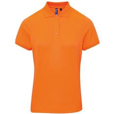 Orange - Women Polo Shirts Premier Coolchecker Pique Polo Shirt - Neon Orange