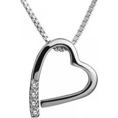 Hot Diamonds Open Heart Memories Pendant Necklace - Silver/Diamonds
